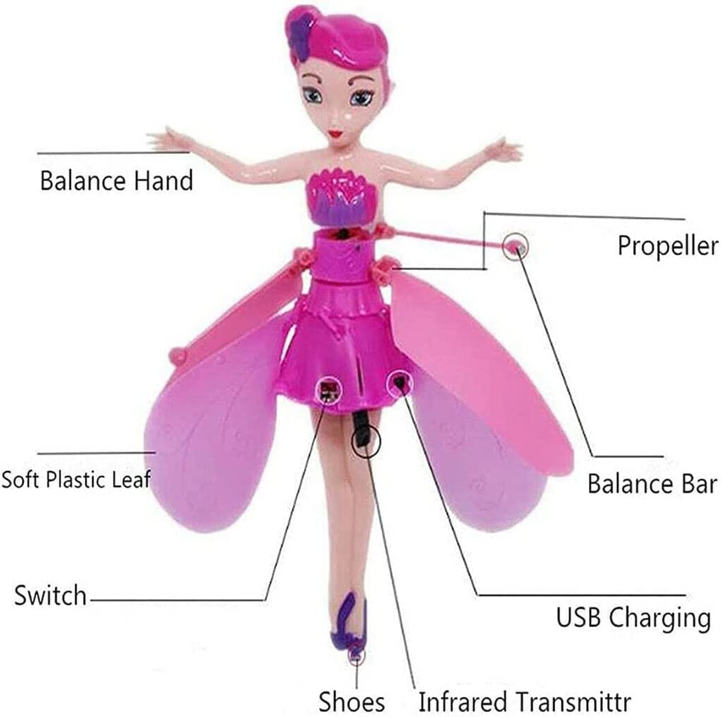 Black Tie Magical Flying Fairy Doll