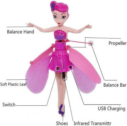 Black Tie Magical Flying Fairy Doll