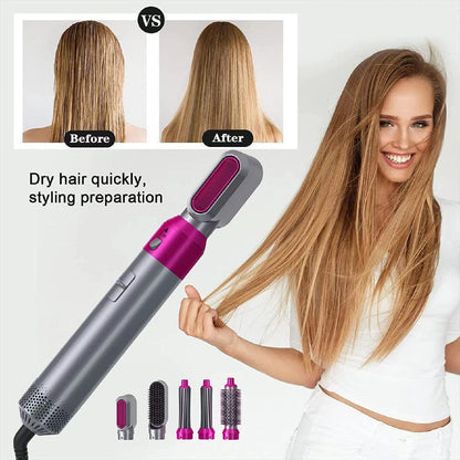 5 In 1 Hair Comb Negative lon | Straightener Brush Blow Dryer | 5 in 1 Multifunctional Hair Dryer Styling Tool | Pocket 5-in-1 Multi-Head Hot Air Comb | 5 In 1 Electric Hair Dryer Comb