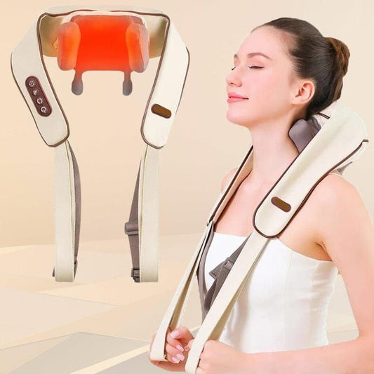 Neck Massager for Cervical Pain Relief, Electric Recharheable Neck, Back and Shoulder Deep Tissue Massage Machine with 6D Kneading Shiatsu Heat Therapy for Men and Women