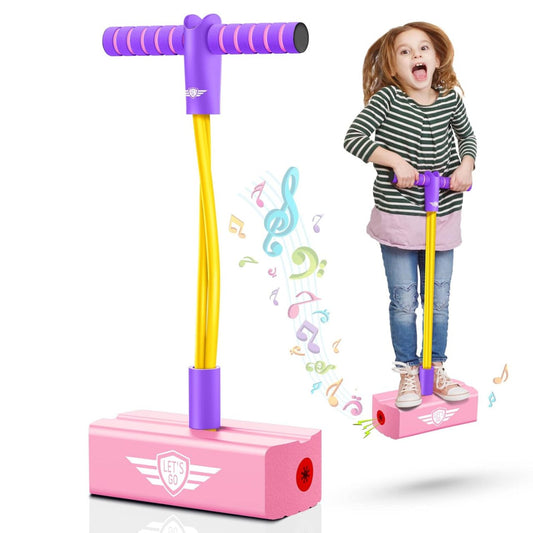 Jumping Promotes Growing Taller- Pogo Stick Foam Pogo Jumper for Kids, Toys for 3-12 Year Old Boys Girls Outdoor Toys Indoor Toys Fun Gifts Christmas Stocking Stuffers Gifts