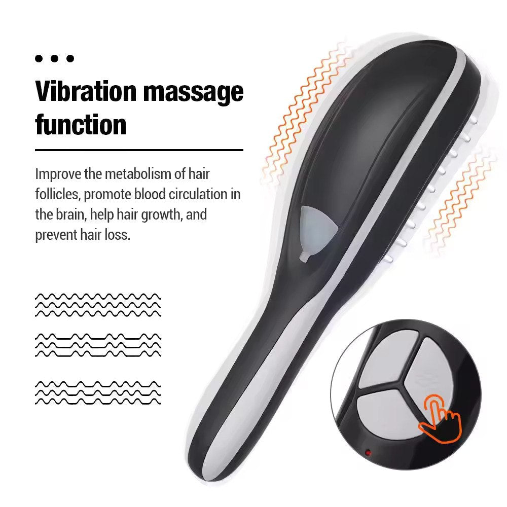 Electric Red Blue Light Therapy Vibration Comb Scalp Massage