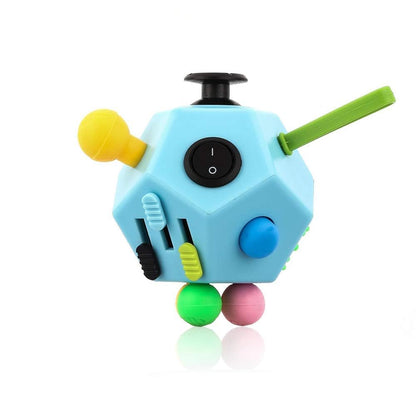 12-Side Fidget Toys Cube Relieves Stress and Anxiety Anti Depression Cube for Children and Adults Fidget Cube, 12 Side Fidget Cube, Mini Fidget Toys Relief Stress and Anxiety Depression