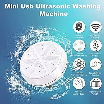 Mini Portable USB Turbine Wash Used While Washing Cloths in All Kinds of Places Mostly Household Bathrooms - 2 Kg, Top Load