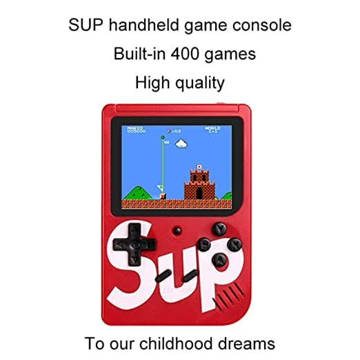 Game Console, Classic Retro Video Gaming Player Colorful LCD Screen USB Rechargeable Portable Game Console with 400 in 1 Classic Old Games Toy Gift for Kids